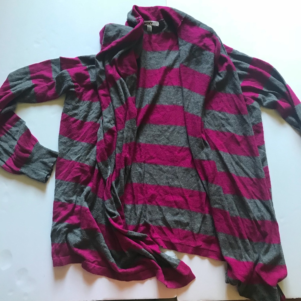 🛍 DKNYC Cascading Open Front Cardigan
